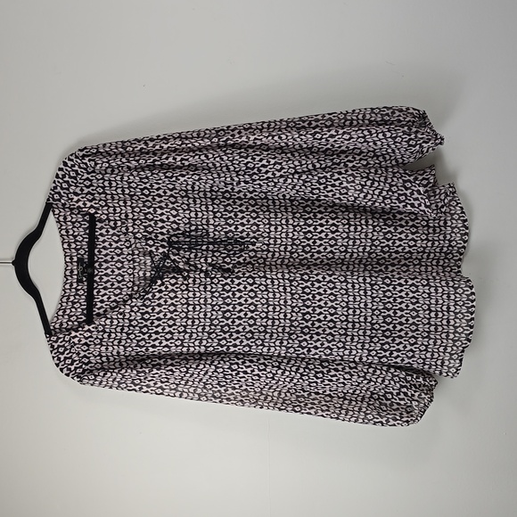 Jessica Simpson geometric design lace up blouse top - Picture 1 of 4